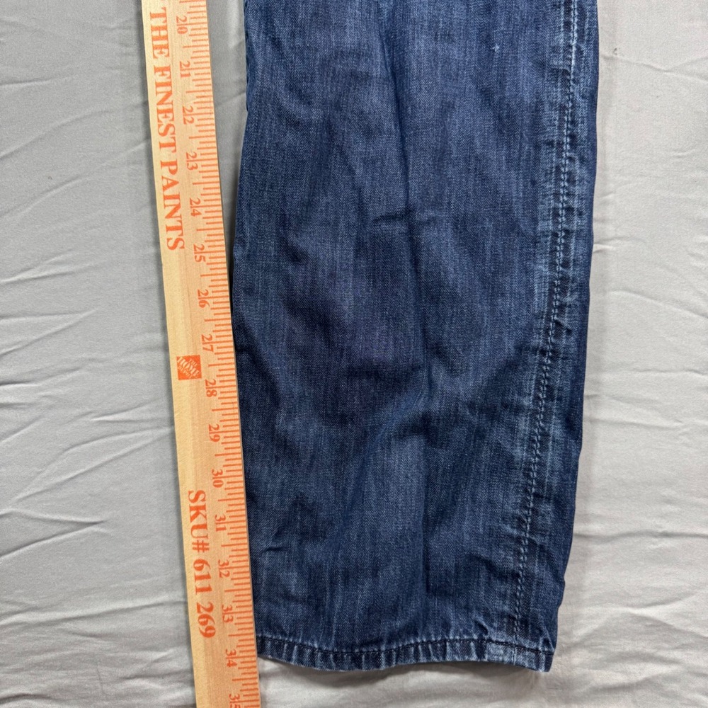 7 For All Mankind Standard Straight Leg Jeans Blue Button Fly Mens 36 (37x34) - Picture 8 of 10